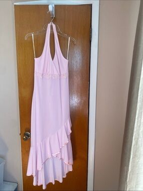 Light Pink Halter Ruffle Maxi Dress 💕